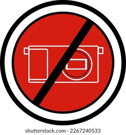 vector design prohibited from taking photos can be used for children's magazines