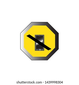 
Vector design is prohibited from turning on mobile phones, modern construction design