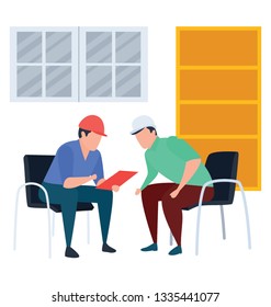 Vector design of project discussion illustration.