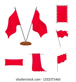 Vector design of promotional  and textile  logo. Set of promotional  and white  vector icon for stock.