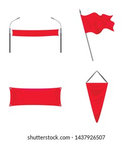 Vector design of promotional and textile sign. Collection of promotional and white stock vector illustration.