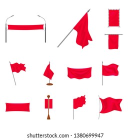 Vector design of promotional  and textile  symbol. Set of promotional  and white  stock vector illustration.