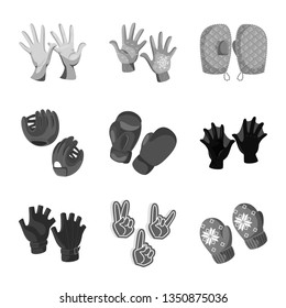 Vector design of property and distinctive icon. Collection of property and textile vector icon for stock.