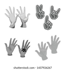 Vector design of property and distinctive sign. Collection of property and textile stock symbol for web.