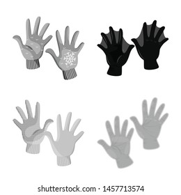 Vector design of property and distinctive symbol. Set of property and textile vector icon for stock.