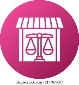 Estilo del icono de la ley de propiedad de diseño de vectores