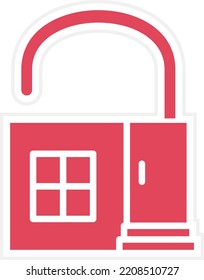 Vector Design Property Lock Icon Style