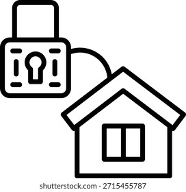 Estilo de icono de bloqueo de propiedad de diseño de Vector