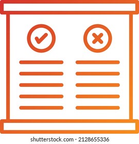 Vector Design Pros And Cons Icon Style