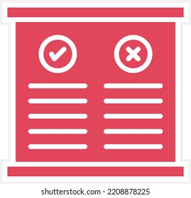 Vector Design Pros And Cons Icon Style