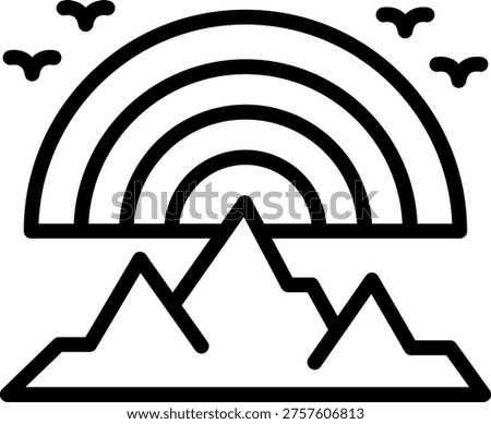 Vector Design Prosperity Pinnacle Icon Style
