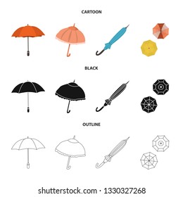 Vector design of protection and closed logo. Collection of protection and rainy vector icon for stock.