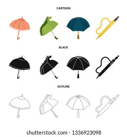 Vector design of protection and closed logo. Collection of protection and rainy stock vector illustration.
