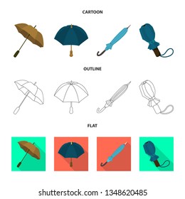 Vector design of protection and closed logo. Collection of protection and rainy vector icon for stock.