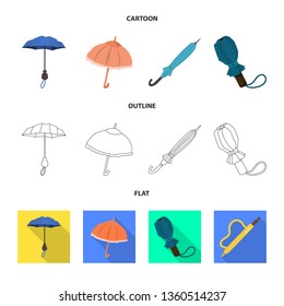 Vector design of protection and closed logo. Collection of protection and rainy stock vector illustration.