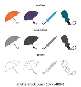 Vector design of protection and closed logo. Set of protection and rainy vector icon for stock.