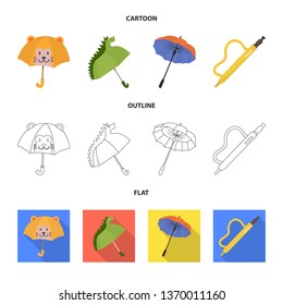 Vector design of protection and closed sign. Collection of protection and rainy vector icon for stock.