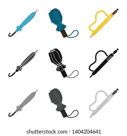 Vector design of protection and closed sign. Collection of protection and rainy vector icon for stock.