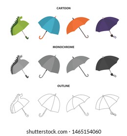 Vector design of protection and closed sign. Collection of protection and rainy vector icon for stock.