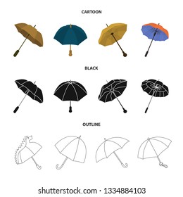 Vector design of protection and closed symbol. Collection of protection and rainy vector icon for stock.