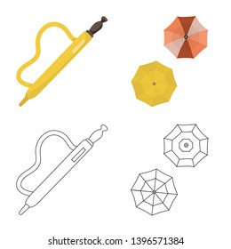 Vector design  protection and closed symbol. Collection  protection and rainy stock vector illustration.