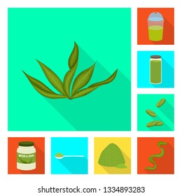 Vector design of protein and sea icon. Set of protein and natural stock vector illustration.