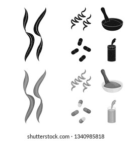 Vector design of protein and sea icon. Collection of protein and natural stock vector illustration.