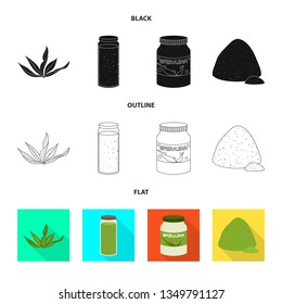 Vector design of protein and sea icon. Collection of protein and natural stock vector illustration.