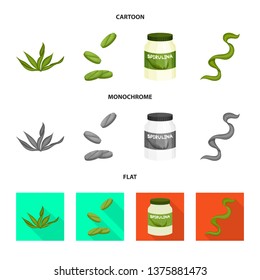 Vector design of protein and sea icon. Set of protein and natural stock vector illustration.