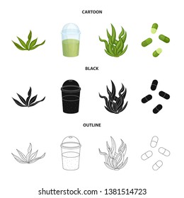 Vector design of protein and sea icon. Collection of protein and natural stock vector illustration.