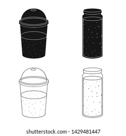 Vector design of protein and sea icon. Set of protein and natural vector icon for stock.