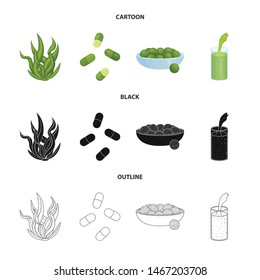 Vector design of protein and sea icon. Set of protein and natural stock vector illustration.
