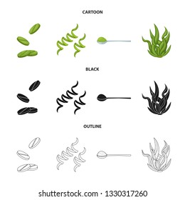 Vector design of protein and sea logo. Set of protein and natural stock vector illustration.