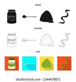 Vector design of protein and sea logo. Set of protein and natural vector icon for stock.