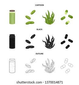Vector design of protein and sea logo. Collection of protein and natural stock vector illustration.