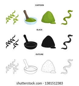 Vector design of protein and sea logo. Set of protein and natural stock vector illustration.