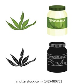 Vector design of protein and sea symbol. Collection of protein and natural vector icon for stock.