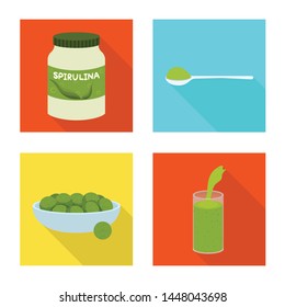 Vector design of protein and sea symbol. Set of protein and natural stock vector illustration.