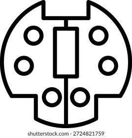 Estilo de ícone de porta PS2 de design de vetor