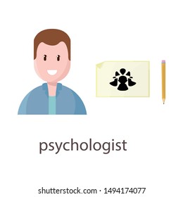 Vector design of psychologist and therapy logo. Set of psychologist and psychology stock vector illustration.