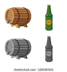 Vector design of pub and bar icon. Collection of pub and interior vector icon for stock.