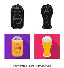 Vector design of pub and bar logo. Collection of pub and interior stock symbol for web.