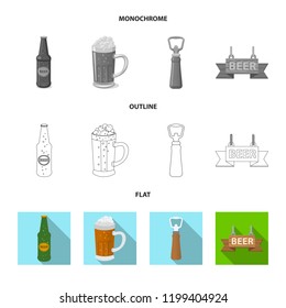 Vector design of pub and bar logo. Collection of pub and interior vector icon for stock.