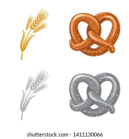 Vector design of pub and bar logo. Collection of pub and interior stock vector illustration.