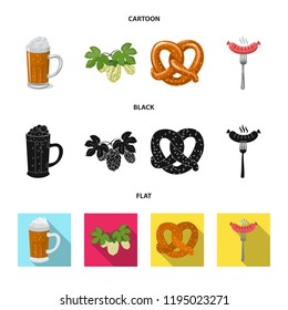 Vector design of pub and bar sign. Collection of pub and interior vector icon for stock.