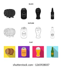 Vector design of pub and bar sign. Collection of pub and interior stock vector illustration.
