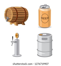 Vector design of pub and bar sign. Collection of pub and interior vector icon for stock.
