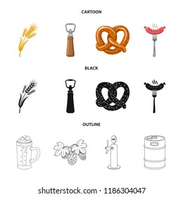 Vector design of pub and bar symbol. Collection of pub and interior vector icon for stock.