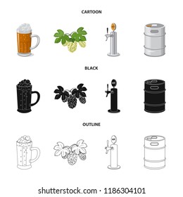 Vector design of pub and bar symbol. Collection of pub and interior vector icon for stock.