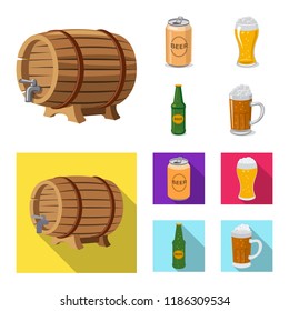 Vector design of pub and bar symbol. Collection of pub and interior stock vector illustration.